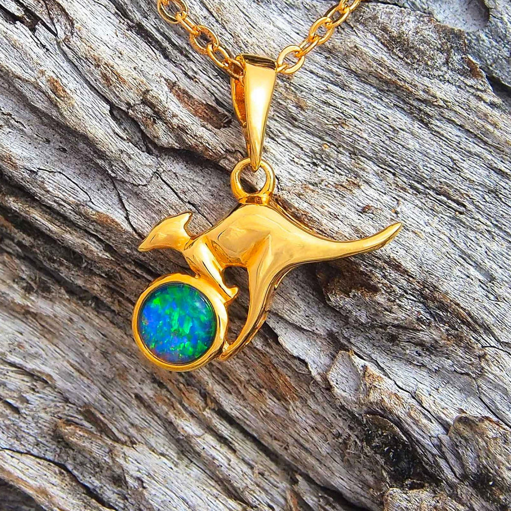 Luna | Crescent Moon Necklace in Opal – Michellia Fine Jewelry